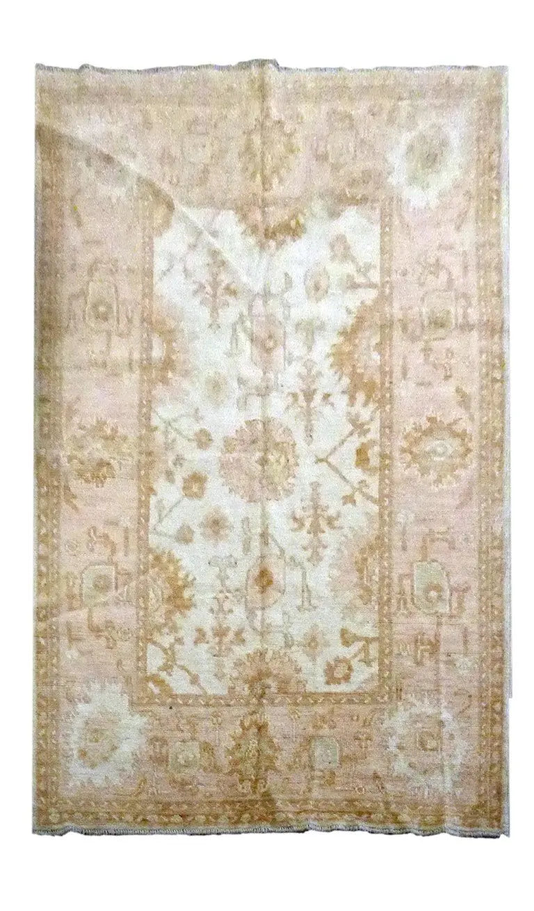 One Of The Kind Indian Hand-Knotted Rug 6'9" X 5'3"